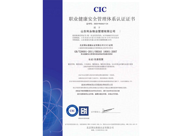 职业健康安全管理体系
